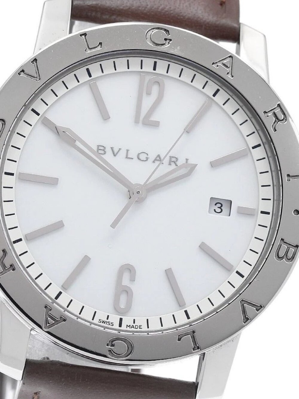 BVLGARI BB41S Date White Dial Automatic Men's Watch_936352